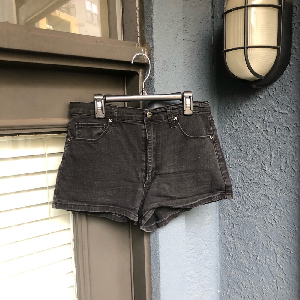 Black Jean Shorts